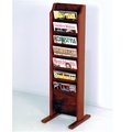 Wooden Mallet Cascade Free Standing 7 Pocket Magazine Rack in Mahogany WO599440